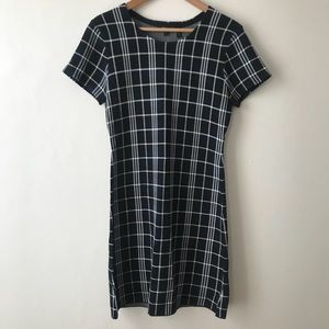 Theory Dress Branteen JP Navy Check Plaid Large